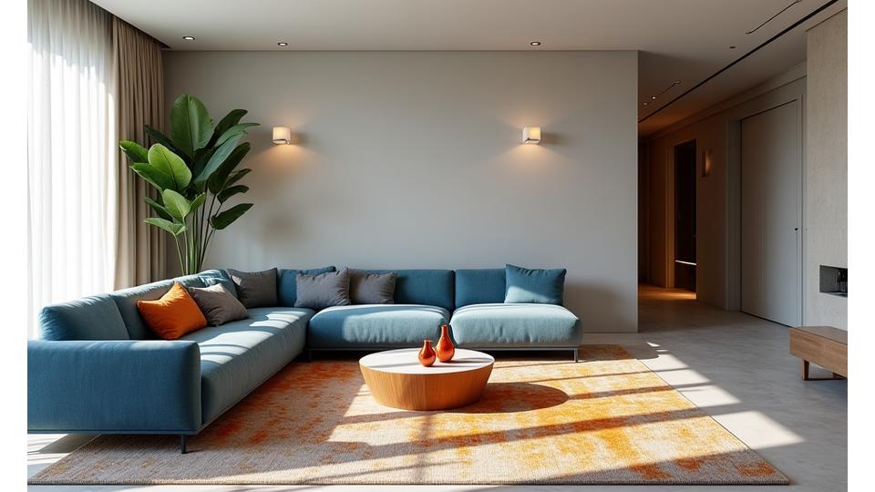 Et eksempel på et mønster inspirert av det gyldne snitt i et moderne interiør.